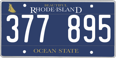 RI license plate 377895