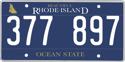 RI license plate 377897