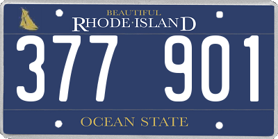 RI license plate 377901