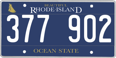 RI license plate 377902