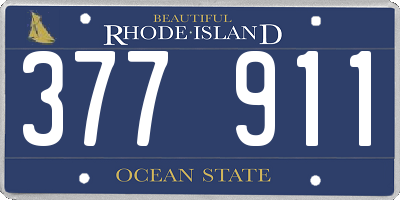 RI license plate 377911