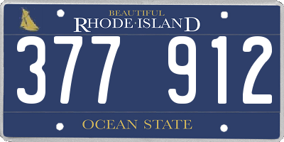RI license plate 377912