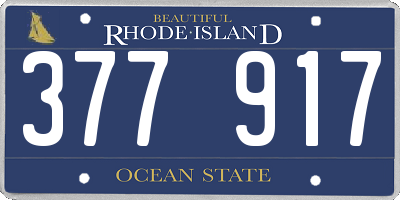 RI license plate 377917