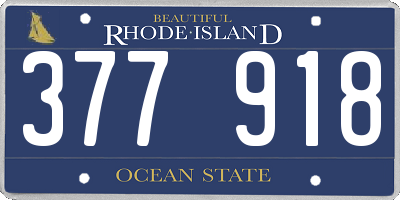 RI license plate 377918