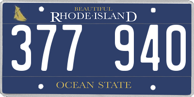 RI license plate 377940