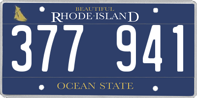 RI license plate 377941