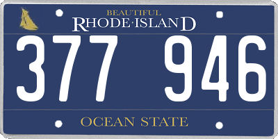 RI license plate 377946