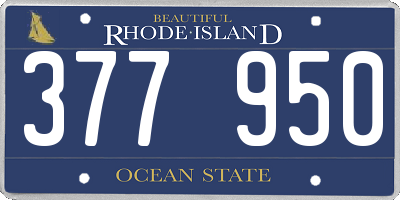 RI license plate 377950