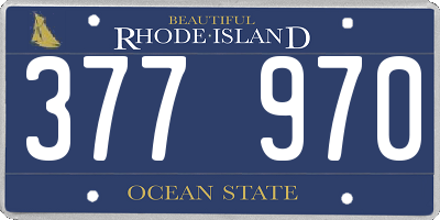 RI license plate 377970