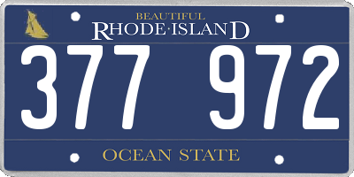 RI license plate 377972