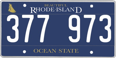 RI license plate 377973