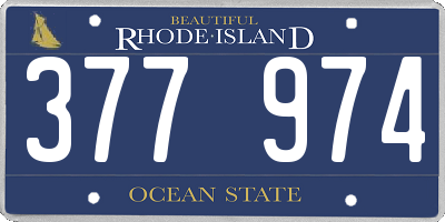 RI license plate 377974