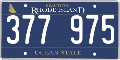 RI license plate 377975