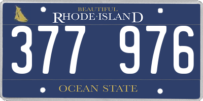 RI license plate 377976