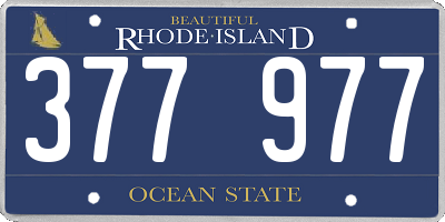 RI license plate 377977