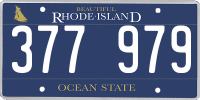 RI license plate 377979