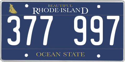 RI license plate 377997