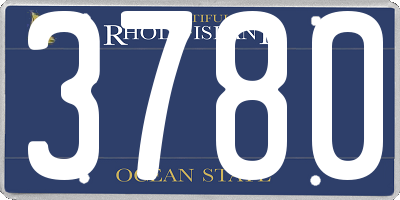 RI license plate 3780