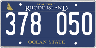 RI license plate 378050