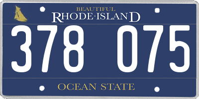 RI license plate 378075