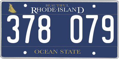 RI license plate 378079