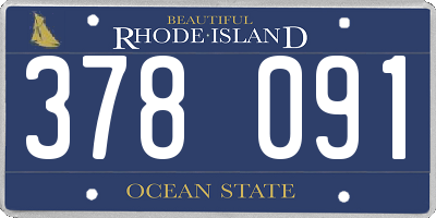 RI license plate 378091