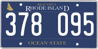 RI license plate 378095