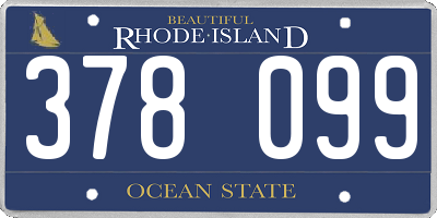 RI license plate 378099