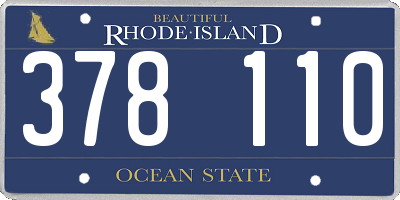 RI license plate 378110