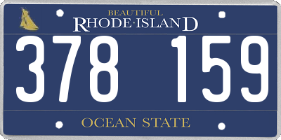 RI license plate 378159