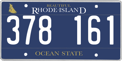RI license plate 378161