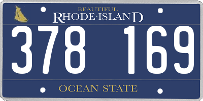 RI license plate 378169