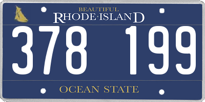 RI license plate 378199