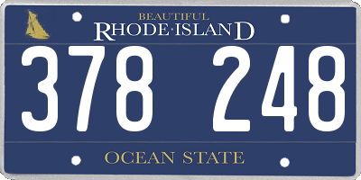 RI license plate 378248