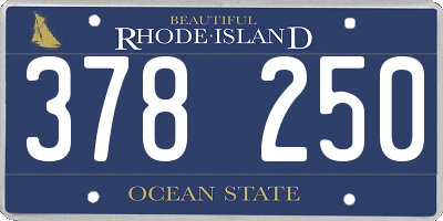 RI license plate 378250
