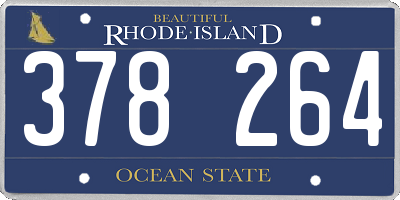 RI license plate 378264