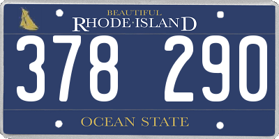 RI license plate 378290