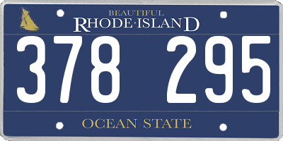 RI license plate 378295