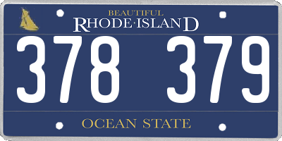 RI license plate 378379