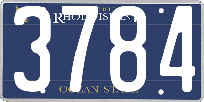 RI license plate 3784