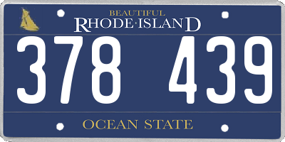 RI license plate 378439