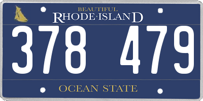 RI license plate 378479