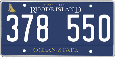 RI license plate 378550