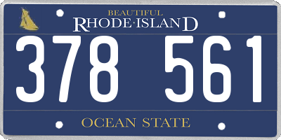 RI license plate 378561