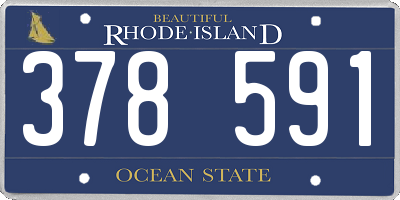 RI license plate 378591