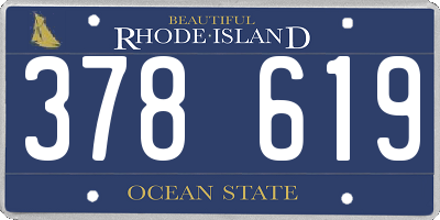 RI license plate 378619
