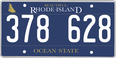 RI license plate 378628