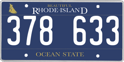 RI license plate 378633