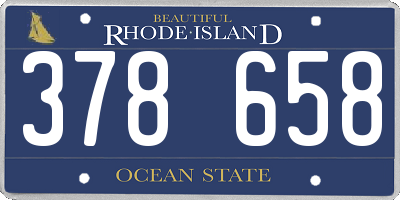 RI license plate 378658