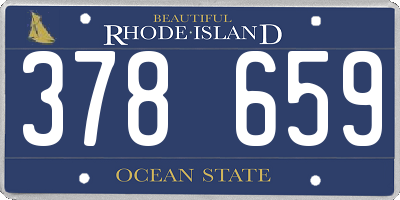 RI license plate 378659